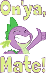 Size: 1237x1948 | Tagged: artist:phucknuckl, derpibooru import, dragon, dragon dropped, edit, emotes, happy, male, safe, simple background, smiling, solo, spike, teeth, text, thumbs up, transparent background, vector