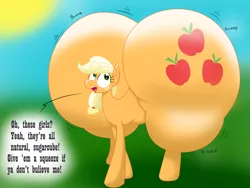 Size: 4032x3024 | Tagged: suggestive, artist:lukewarmluke, derpibooru import, applejack, earth pony, applebutt, butt, huge butt, hyper, hyper butt, impossibly large butt, large butt, simple background, the ass was fat