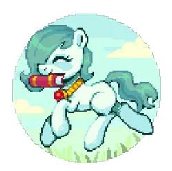 Size: 725x722 | Tagged: artist:hikkage, book, colt quest, cute, derpibooru import, oc, ocbetes, oc:emerald jewel, pixel art, safe, simple background, solo, transparent background, unofficial characters only