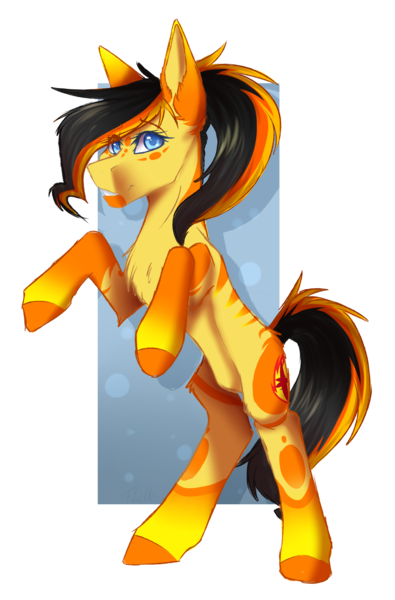 Size: 1552x2357 | Tagged: safe, artist:fluxittu, derpibooru import, oc, oc:blythe, unofficial characters only, earth pony, pony, female, mare, rearing, simple background, solo, transparent background