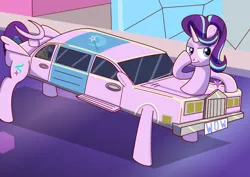 Size: 1280x905 | Tagged: alicorn, artist:trackheadtherobopony, boop, cadillac, car, car pony, crossing the memes, cursed image, derpibooru import, dio brando, glimmerposting, implied trixie, jojo's bizarre adventure, limousine, long glimmer, long pony, meme, perfection, ponytaur, pun, safe, self-boop, solo, starlight glimmer, starlight glimo, taur, visual pun, wat, what has science done, wow! glimmer