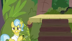 Size: 1920x1080 | Tagged: safe, derpibooru import, screencap, antoine, doctor fauna, muriel, earth pony, elephant, pony, python, snake, she talks to angel, clothes, female, jungle, mare, shirt, tail wrap, vore