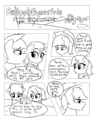 Size: 1400x1800 | Tagged: safe, artist:sperokea, derpibooru import, oc, oc:calamity, oc:littlepip, oc:velvet remedy, pegasus, pony, unicorn, comic:pip's experiment, fallout equestria, comic, explicit lore, explicit source, female, male, piplamity, style emulation