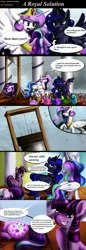 Size: 1024x2991 | Tagged: semi-grimdark, artist:aschenstern, derpibooru import, princess celestia, princess luna, starlight glimmer, twilight sparkle, alicorn, pony, unicorn, a royal problem, bad end, blood, comic, crying, death, disproportionate retribution, execution, female, guillotine, implied decapitation, male, mare, stallion, tears of joy