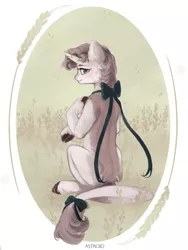 Size: 6000x8000 | Tagged: safe, artist:aoiyui, derpibooru import, oc, unofficial characters only, classical unicorn, pony, unicorn, absurd resolution, cloven hooves, leonine tail, looking at you, sitting, solo, unshorn fetlocks