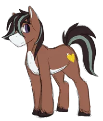 Size: 1280x1498 | Tagged: safe, artist:scarletrosetheartist, derpibooru import, oc, earth pony, pony, blaze (coat marking), male, next generation, offspring, parent:marble pie, parent:troubleshoes clyde, parents:marbleshoes, simple background, stallion, transparent background, unshorn fetlocks