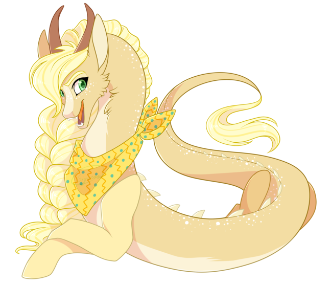 Size: 2700x2500 | Tagged: safe, artist:gigason, derpibooru import, draconequus, hybrid, pony, high res, interspecies offspring, offspring, parent:applejack, parent:discord, parents:applecord, simple background, solo, transparent background