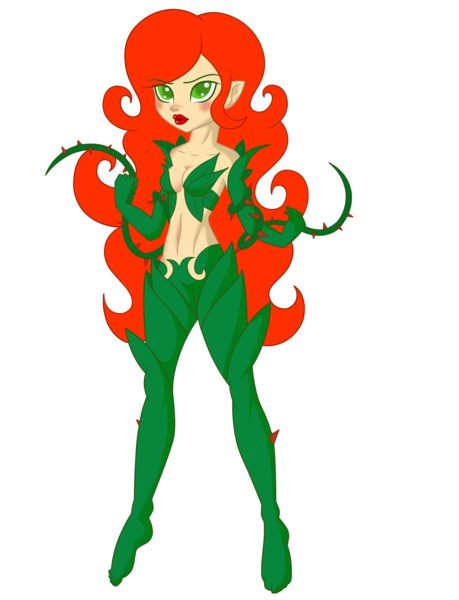 Size: 1700x2222 | Tagged: safe, artist:j053ph-d4n13l, derpibooru import, oc, oc:poison ivy (ice1517), unofficial characters only, equestria girls, belly button, blushing, commission, equestria girls-ified, female, lipstick, midriff, simple background, solo, transparent background, vine