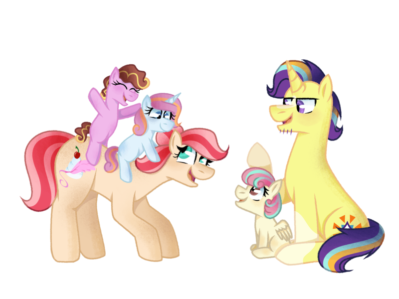 Size: 2048x1536 | Tagged: safe, artist:kindheart525, derpibooru import, oc, oc:agape sherbet, oc:cream jade, oc:crystal quarters, oc:fondant kiss, oc:shining star, earth pony, pegasus, pony, unicorn, kindverse, colt, female, filly, male, mare, offspring, parent:cheese sandwich, parent:pinkie pie, parent:pound cake, parent:princess flurry heart, parent:starlight glimmer, parent:sunburst, parents:cheesepie, parents:poundflurry, parents:starburst, simple background, stallion, transparent background