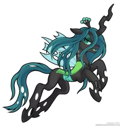 Size: 810x850 | Tagged: artist:hippykat13, artist:lindsay cibos, changeling, changeling queen, colored, color edit, derpibooru import, edit, editor:hippykat13, female, lidded eyes, looking at you, mare, open mouth, queen chrysalis, safe, simple background, smiling, solo, transparent background