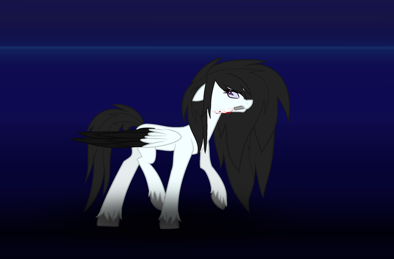 Size: 3120x2048 | Tagged: semi-grimdark, artist:jane969, derpibooru import, oc, oc:stacey jane, pegasus, pony, angry, blood, female, knife, looking at you, mare, mouth hold, pegasus oc, solo, solo female, wings