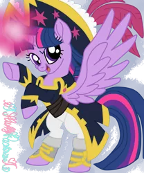 Size: 1024x1229 | Tagged: safe, artist:xxfluffypachirisuxx, derpibooru import, twilight sparkle, twilight sparkle (alicorn), alicorn, pony, my little pony: the movie, captain twilight, clothes, hat, magic, pirate twilight, simple background, solo, transparent background