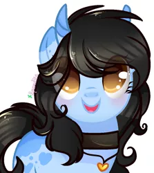 Size: 859x962 | Tagged: safe, artist:2pandita, derpibooru import, oc, oc:paint heart, earth pony, pony, female, horns, mare, solo