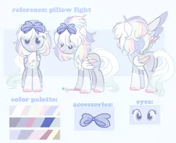 Size: 1800x1461 | Tagged: safe, artist:2pandita, derpibooru import, oc, oc:pillow fight, pegasus, pony, colored wings, female, mare, multicolored wings, reference sheet, solo, wings