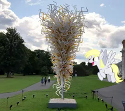 Size: 1280x1136 | Tagged: safe, artist:s-class-destroyer, deleted from derpibooru, derpibooru import, derpy hooves, pony, glass, irl, kew gardens, obligatory pony, photo, ponies in real life