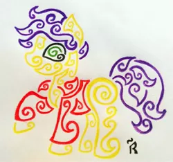 Size: 3129x2930 | Tagged: safe, artist:dawn-designs-art, derpibooru import, oc, oc:brsajo, unnamed oc, earth pony, pony, abstract, abstract art, clothes, jacket, male, modern art, pencil drawing, ponysona, solo, stallion, traditional art