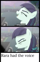 Size: 1920x3016 | Tagged: safe, derpibooru import, edit, edited screencap, screencap, coloratura, earth pony, pony, the mane attraction, bohemian rhapsody, eyes closed, female, freddie mercury, happy, meme, musical instrument, piano, ponified meme, queen (band), rara, singing, smiling, solo, song, text, the magic inside, uwu