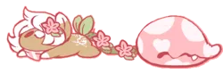 Size: 512x170 | Tagged: artist:skulifuck, augmented tail, derpibooru import, fangs, flower, flower in hair, hair over one eye, monster pony, oc, oc:bloom, oc:blossom, original species, piranha plant pony, plant, plant pony, safe, simple background, transparent background, unofficial characters only