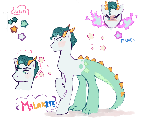 Size: 560x516 | Tagged: safe, artist:kino-ta, derpibooru import, oc, oc:malakite, dracony, dragon, hybrid, pony, fire, fire breath, horns, interspecies offspring, male, offspring, parent:rarity, parent:spike, parents:sparity, simple background, solo, stallion, white background