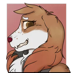 Size: 3500x3500 | Tagged: apprehensive, artist:acry-artwork, bust, cocker spaniel, derpibooru import, diamond dog, dog, furry, oc, oc:ametri, portrait, safe, unofficial characters only