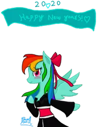 Size: 727x942 | Tagged: 2020, anthro, artist:samuel-neocros, clothes, derpibooru import, happy new year, happy new year 2020, holiday, kimono (clothing), pegasus, rainbow dash, safe, simple background, solo, transparent background