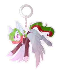 Size: 838x954 | Tagged: safe, artist:keltonia, derpibooru import, oc, oc:precised note, unofficial characters only, pegasus, pony, alternate hairstyle, bowtie, button, chains, clothes, eyebrows, gasping, hanging, happy, image, keychain, large ears, looking down, merchandise, open mouth, png, simple background, spread wings, suit, surprised, transparent background, tuxedo, two toned mane, two toned tail, wings