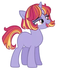 Size: 1408x1648 | Tagged: safe, artist:rosebuddity, derpibooru import, oc, pony, unicorn, female, magical lesbian spawn, mare, offspring, parent:sunset shimmer, parent:twilight sparkle, parents:sunsetsparkle, simple background, solo, transparent background