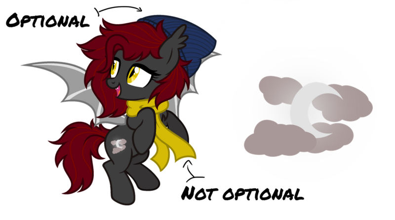 Size: 1024x571 | Tagged: safe, artist:sapphiretwinkle, derpibooru import, oc, oc:mystic shadow, bat pony, pony, beanie, clothes, female, hat, mare, scarf, simple background, solo, transparent background