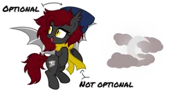 Size: 1024x571 | Tagged: safe, artist:sapphiretwinkle, derpibooru import, oc, oc:mystic shadow, bat pony, pony, beanie, clothes, female, hat, mare, scarf, simple background, solo, transparent background