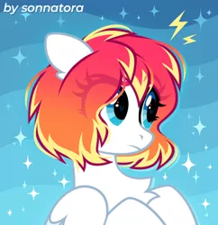 Size: 459x475 | Tagged: safe, artist:sonnatora, derpibooru import, oc, oc:spectrum beam, unofficial characters only, pegasus, pony, bust, solo