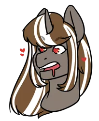 Size: 390x475 | Tagged: safe, artist:cinnerroll, derpibooru import, oc, oc:cinni, unofficial characters only, pony, unicorn, heart, heart eyes, simple background, solo, transparent background, wingding eyes