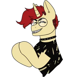 Size: 3000x3000 | Tagged: safe, artist:cinnerroll, derpibooru import, oc, oc:vanil, pony, unicorn, braces, glasses, simple background, solo, transparent background