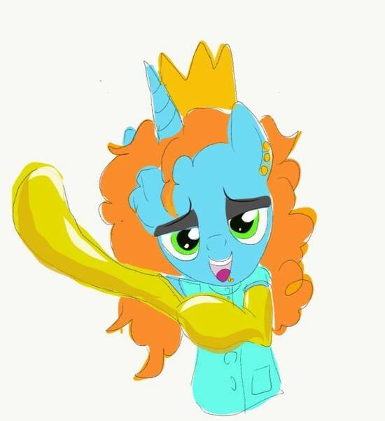 Size: 709x774 | Tagged: safe, artist:drunken bubblez, deleted from derpibooru, derpibooru import, alicorn, pony, crown, jewelry, regalia, solo