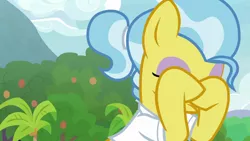 Size: 1920x1080 | Tagged: safe, derpibooru import, screencap, doctor fauna, pony, she talks to angel, clothes, eyes closed, female, mare, rubbing eyes, shirt, solo