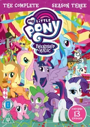 Size: 1061x1500 | Tagged: safe, derpibooru import, applejack, cheese sandwich, coco pommel, discord, fluttershy, pinkie pie, rainbow dash, rarity, silver shill, spike, spitfire, twilight sparkle, twilight sparkle (alicorn), alicorn, unicorn, cake, dvd, food, general discord, mane seven, mane six, multeity, self paradox, unicorn twilight, when you see it