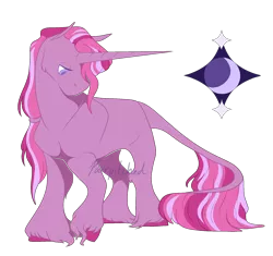 Size: 1800x1694 | Tagged: safe, artist:parrpitched, deleted from derpibooru, derpibooru import, oc, oc:equinox skies, classical unicorn, pony, unicorn, cloven hooves, horn, leonine tail, long horn, magical lesbian spawn, male, offspring, parent:starlight glimmer, parent:tempest shadow, parents:tempestglimmer, simple background, solo, stallion, transparent background, unshorn fetlocks