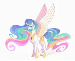 Size: 2600x2100 | Tagged: safe, artist:fwipfwop, deleted from derpibooru, derpibooru import, princess celestia, alicorn, pony, alternate design, crown, female, helmet, jewelry, mare, regalia, simple background, solo, unshorn fetlocks, white background