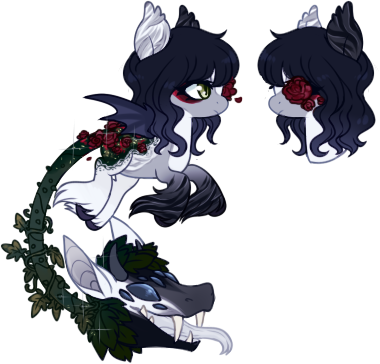 Size: 380x364 | Tagged: artist:glitterring, augmented tail, base used, bat wings, bust, cow plant pony, derpibooru import, flower, flower in hair, hoof fluff, monster pony, oc, original species, plant, plant pony, safe, simple background, transparent background, unofficial characters only, wings