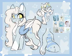 Size: 2730x2154 | Tagged: safe, artist:missclaypony, derpibooru import, oc, pegasus, pony, female, mare, moodboard, reference sheet, solo, two toned wings, wings