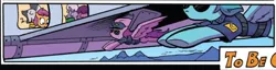 Size: 570x145 | Tagged: safe, artist:andypriceart, derpibooru import, idw, scootaloo, unnamed character, unnamed pony, zecora, earth pony, pegasus, pony, zebra, spoiler:comic, spoiler:comic75, background pony, book, cage, clothes, cropped, eyes closed, female, filly, flying, freckles, hat, hoof hold, jail, keyhole, leaning, lidded eyes, mare, mouth hold, onomatopoeia, plane, pointing, poster, raised eyebrow, reading, sleeping, sound effects, speech bubble, spread wings, sunglasses, unamused, underhoof, uniform, wat, window, wings, zzz