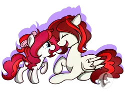 Size: 4000x2953 | Tagged: safe, artist:applerougi, derpibooru import, oc, unofficial characters only, pegasus, pony, female, filly, high res, male, simple background, stallion, transparent background