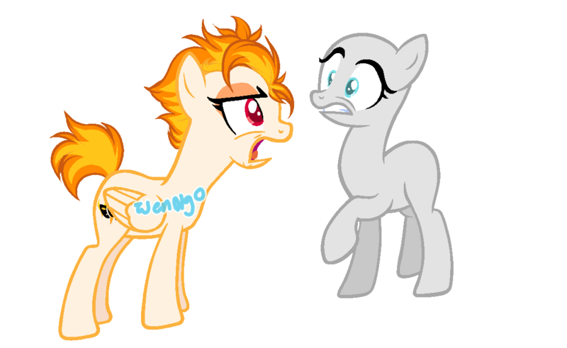 Size: 1174x720 | Tagged: safe, artist:skulifuck, derpibooru import, oc, oc:siren song, unofficial characters only, earth pony, pegasus, pony, base used, earth pony oc, female, mare, not spitfire, open mouth, pegasus oc, raised hoof, scared, simple background, transparent background, wings