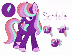 Size: 1280x970 | Tagged: safe, artist:amazingly-gay-evan, derpibooru import, oc, oc:scribble, unofficial characters only, earth pony, pony, base used, multiple personality, offspring, parent:starlight glimmer, parent:sunburst, parents:starburst, simple background, solo, white background