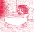 Size: 640x600 | Tagged: safe, artist:ficficponyfic, derpibooru import, part of a set, oc, oc:mulberry telltale, unofficial characters only, cyoa:madness in mournthread, bathing, bathtub, cyoa, eyes closed, female, flower wallpaper, hole in the wall, leaning back, mare, monochrome, mystery, part of a series, relaxing, solo, spread arms, story included, suds, tiled floor, wet, wet mane