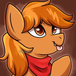 Size: 500x500 | Tagged: safe, artist:saber-panda, derpibooru import, oc, oc:kawa, pony, bust, female, mare, portrait, solo, tongue out