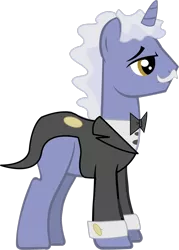 Size: 2073x2893 | Tagged: safe, artist:serginh, derpibooru import, earth pony, pony, sweet and elite, clothes, simple background, solo, transparent background, tuxedo