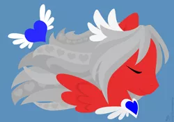 Size: 1500x1055 | Tagged: safe, artist:raygirl, derpibooru import, oc, oc:unity, unofficial characters only, pegasus, pony, commission, heart, minimalist, modern art