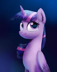 Size: 1391x1741 | Tagged: safe, artist:3-gon, artist:draw3, derpibooru import, twilight sparkle, twilight sparkle (alicorn), alicorn, pony, bust, cute, female, folded wings, gradient background, mare, portrait, simple background, smiling, solo, three quarter view, twiabetes, wings