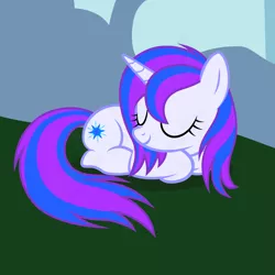 Size: 5334x5334 | Tagged: safe, artist:willow krick, deleted from derpibooru, derpibooru import, oc, oc:starglow twinkle, unofficial characters only, unicorn, horn, resting, sleeping, solo, unicorn oc, vector, watermark