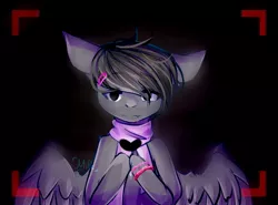 Size: 2560x1898 | Tagged: safe, artist:milk, derpibooru import, oc, oc:dante fly, hybrid, pony, vampire, dark, dark soul, half bat pony, solo